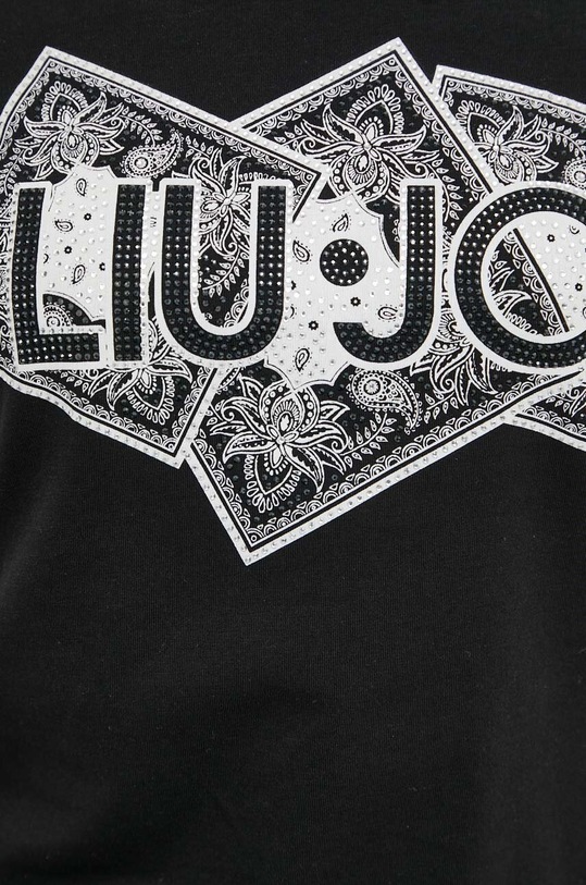 Памучна тениска Liu Jo MA4340.JS923 черен