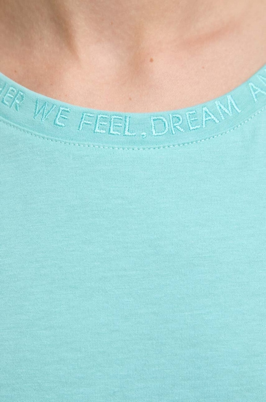 Liu Jo t-shirt bawełniany turkusowy MA4395.J6308