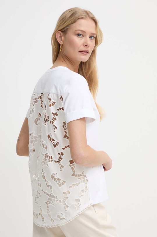 Liu Jo t-shirt bawełniany regular biały MA4398.J4710