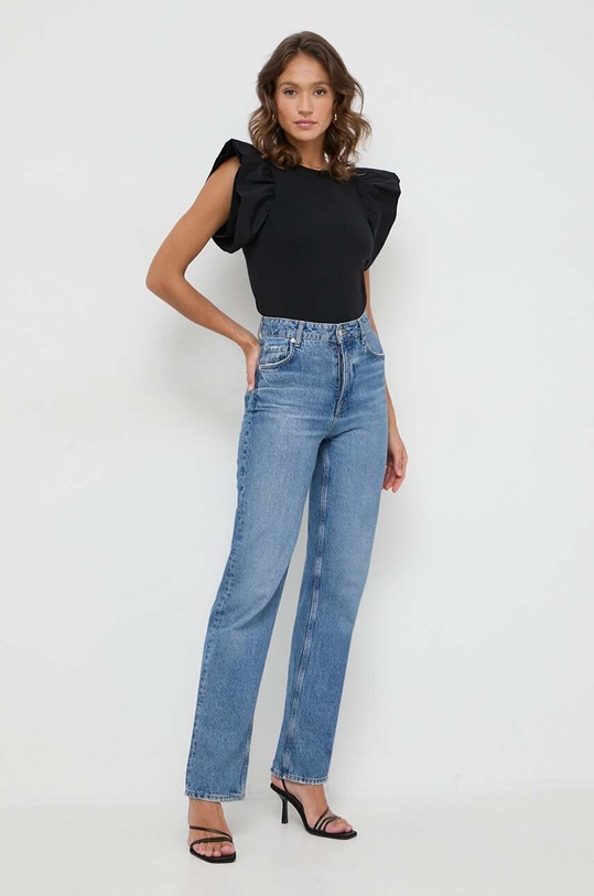 Liu Jo t-shirt bawełniany MA4417.J6308 czarny SS24