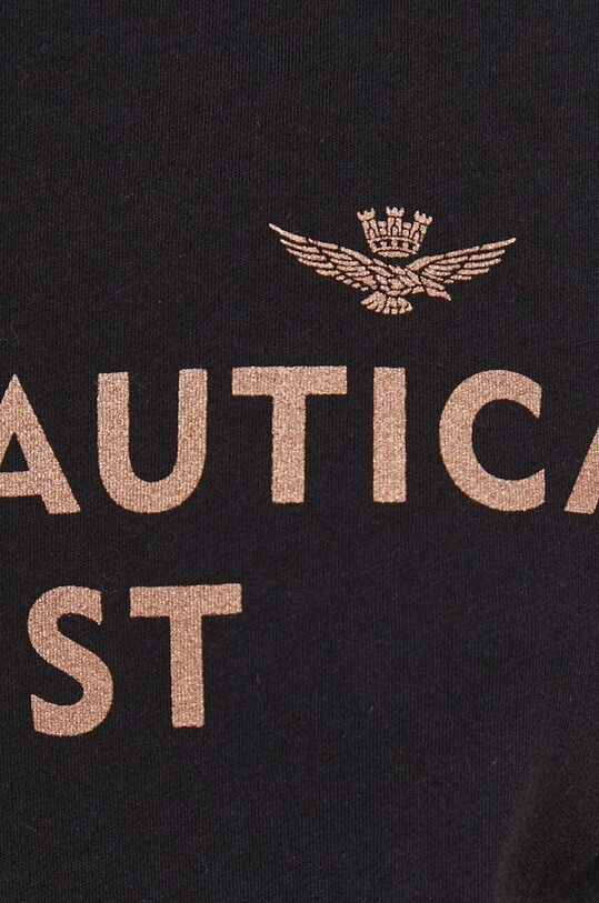 Aeronautica Militare tricou din bumbac TS2233DJ510 negru