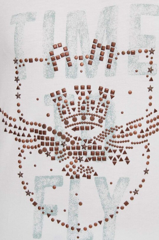 Бавовняна футболка Aeronautica Militare TS2236DJ637 бежевий