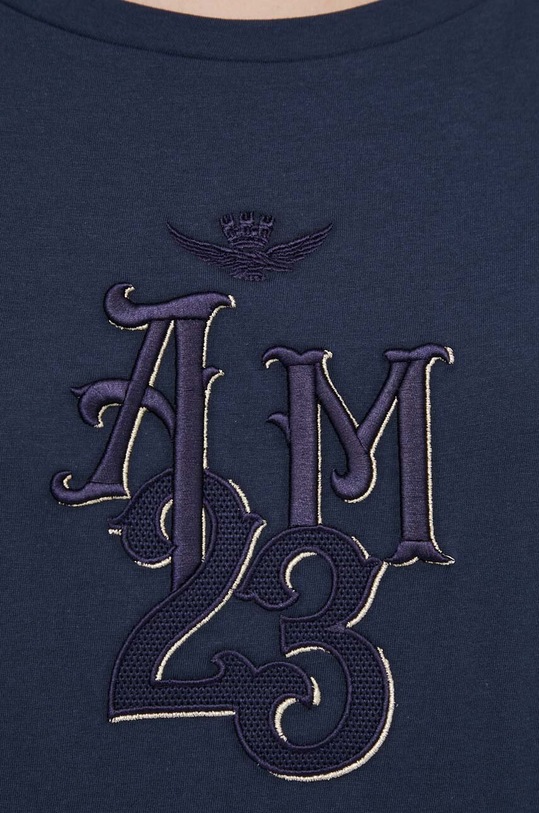Aeronautica Militare t-shirt bawełniany TS2245DJ638 granatowy