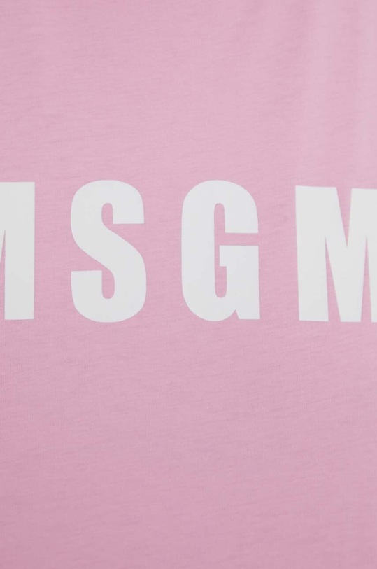 Bavlněné tričko MSGM 3641MDM92.247002 růžová