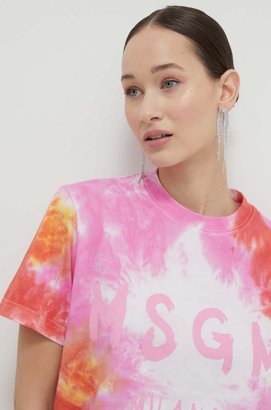 MSGM t-shirt bawełniany multicolor 3641MDM83.247288