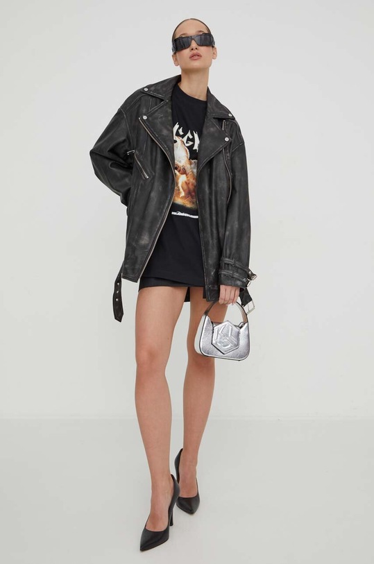 MSGM tricou din bumbac 3641MDM127.247002 negru SS24