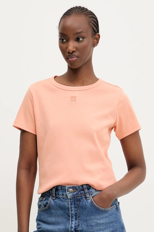 HUGO tricou Deloris uni portocaliu 50512002