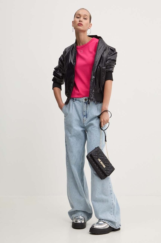 HUGO t-shirt 50512002 różowy AW25