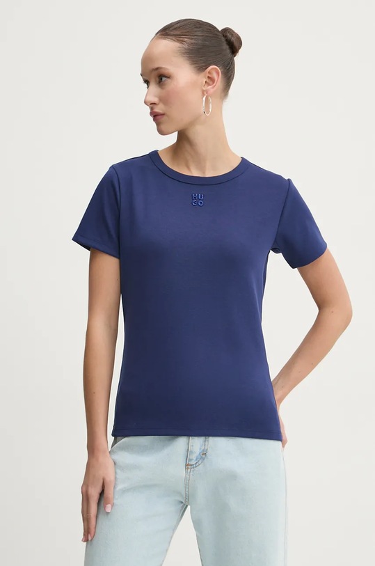 Tričko HUGO hladký námořnická modř 50512002
