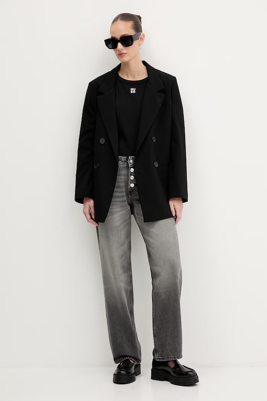 Tričko HUGO 50512002 černá SS26