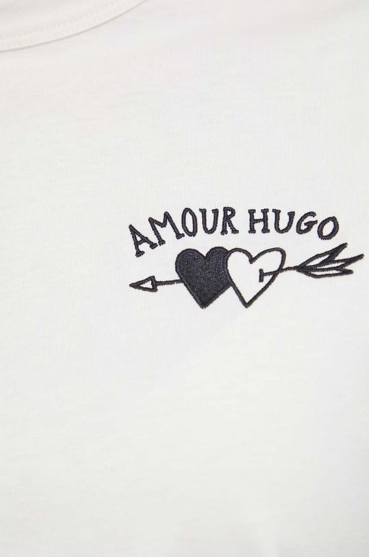 HUGO t-shirt bawełniany 50518315 beżowy