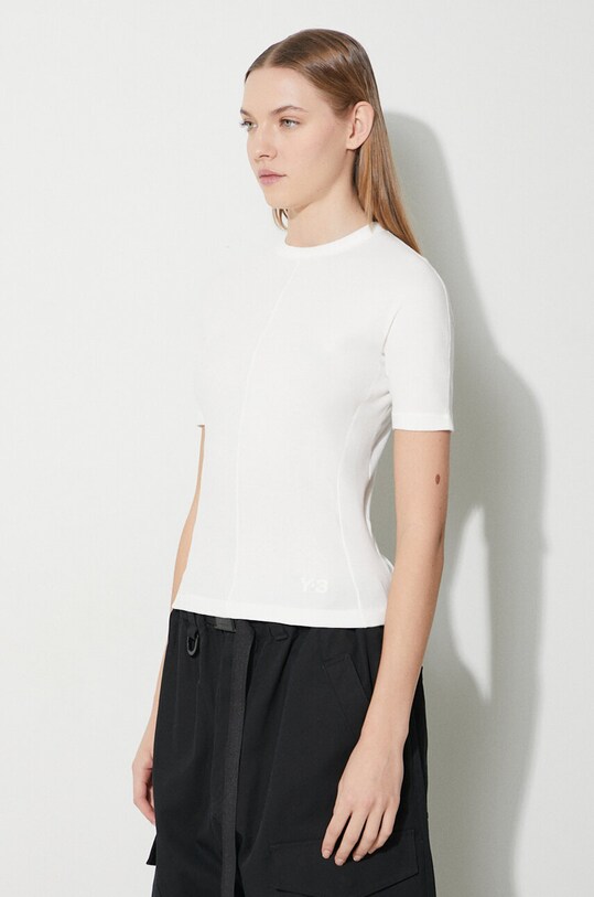 Y-3 cotton t-shirt Fitted SS Tee beige IV7749
