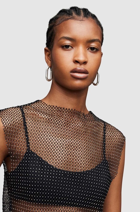 AllSaints top Calytrix W001JZ negru SS24