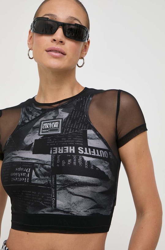 Tričko Versace Jeans Couture čierna 76HAH6A2.J0035