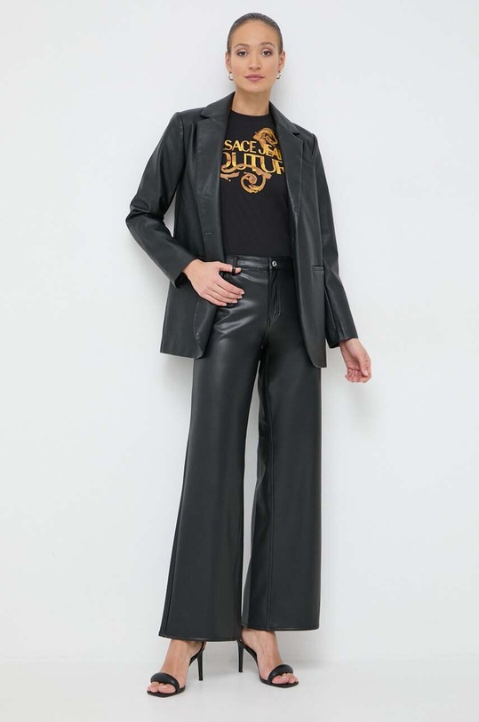 Bavlněné tričko Versace Jeans Couture 76HAHG00.CJ00G černá SS24