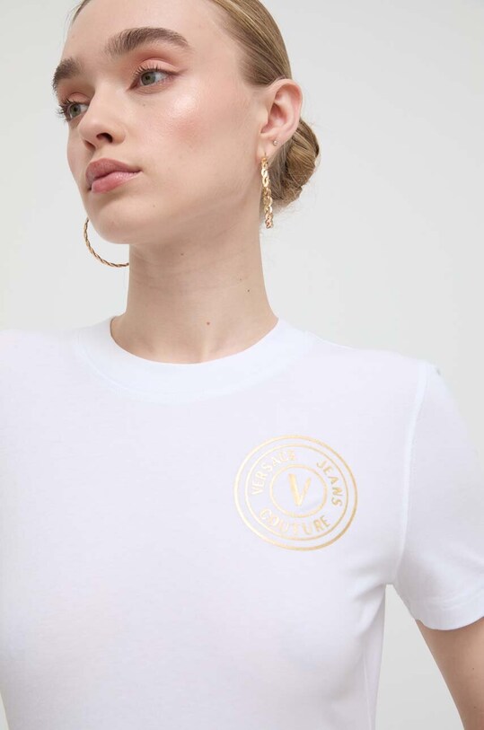 Versace Jeans Couture t-shirt fehér 76HAHT02.CJ03T