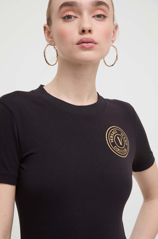 Tričko Versace Jeans Couture černá 76HAHT02.CJ03T