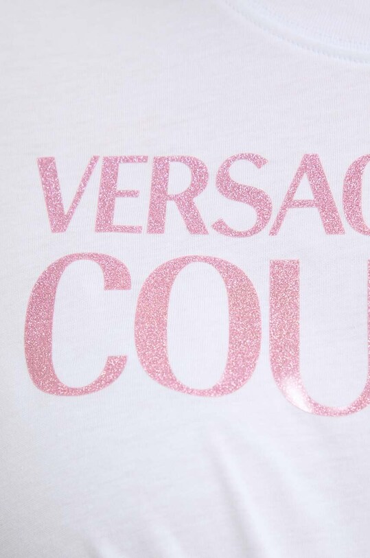 Versace Jeans Couture tricou din bumbac 76HAHG03.CJ00G alb