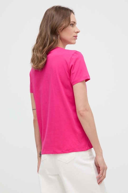 Odzież Versace Jeans Couture t-shirt bawełniany 76HAHG03.CJ00G różowy