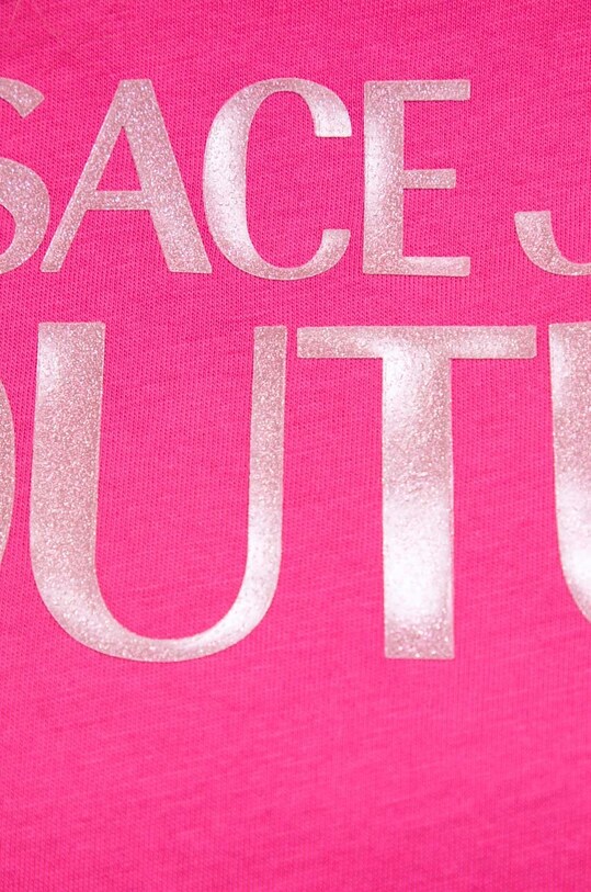 Versace Jeans Couture tricou din bumbac 76HAHG03.CJ00G roz