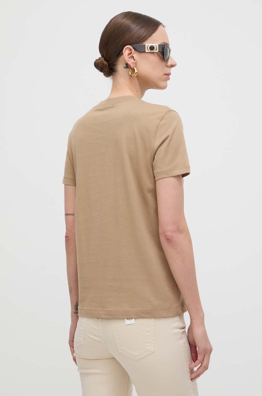 Oblečení Bavlněné tričko Versace Jeans Couture 76HAHG03.CJ00G béžová