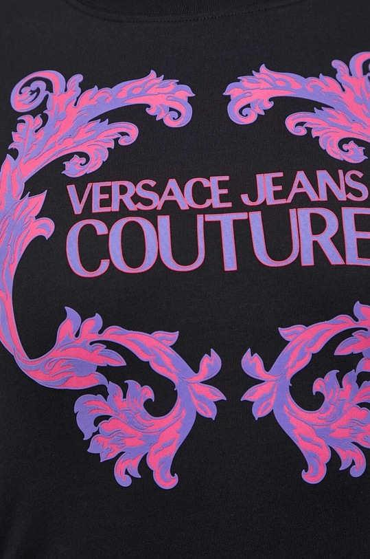 Bavlněné tričko Versace Jeans Couture 76HAHG02.CJ00G černá