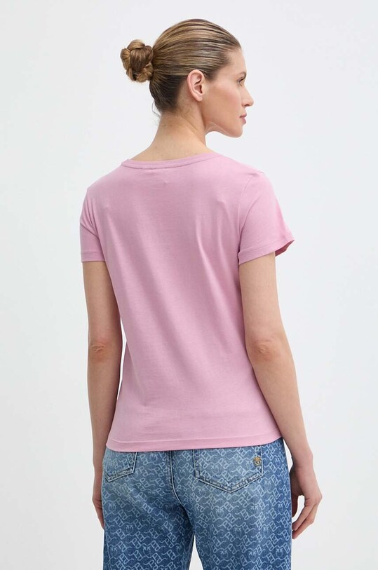 Ρούχα Βαμβακερό μπλουζάκι Pinko Answear Exclusive 100355.A22Q ροζ
