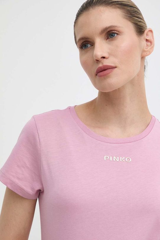 Pamučna majica kratkih rukava Pinko Answear Exclusive 100355.A22Q roza