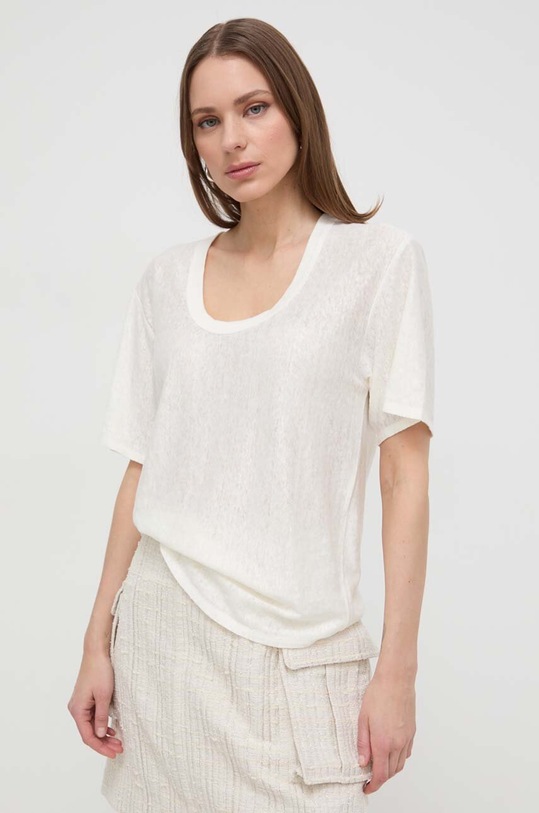 Pinko vászon póló bézs 103599.A1U9