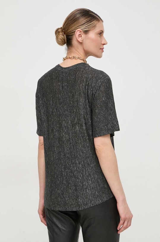 Odzież Pinko t-shirt lniany 103599.A1U9 szary