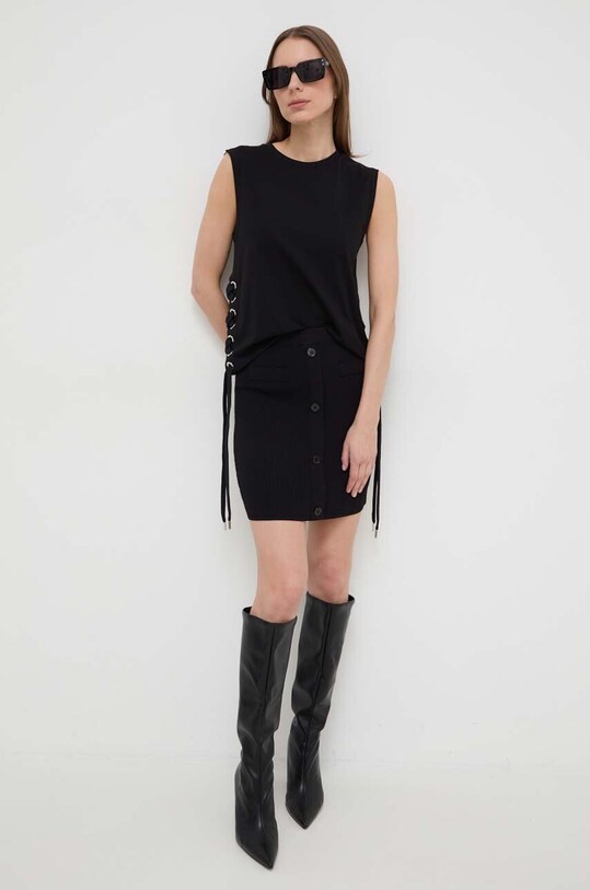 Бавовняний топ Pinko 103574.A1UA чорний SS24