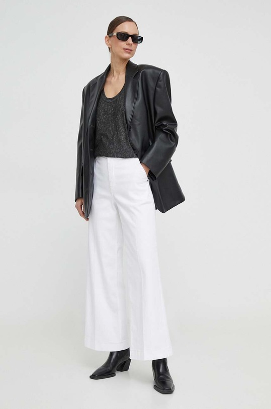 Pinko top lniany 103475.A1WJ szary SS24