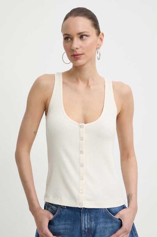 Pinko top z elastanem beżowy 103572.A1X4