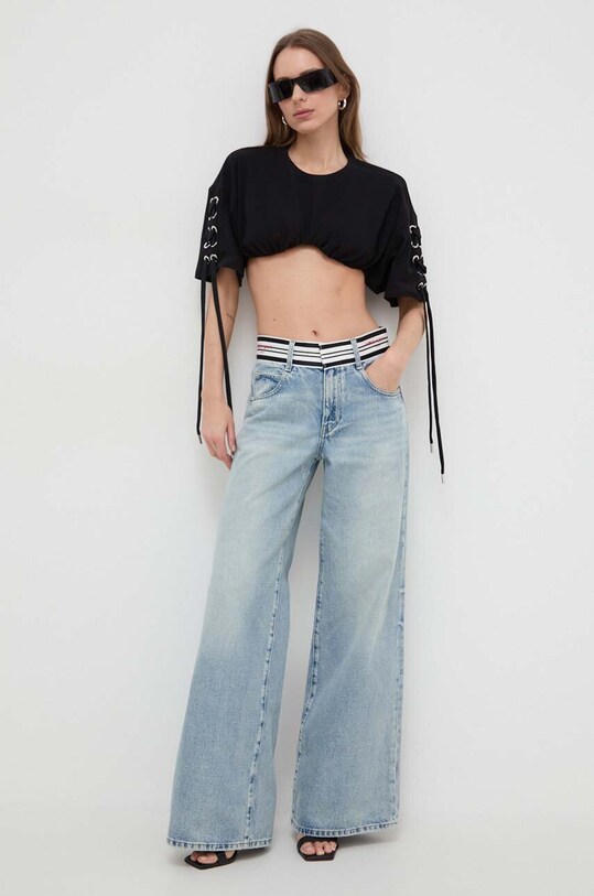 Бавовняна футболка Pinko 103755.A1UA чорний SS24