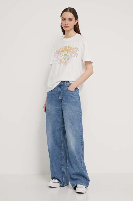 Billabong t-shirt bawełniany EBJZT00248 biały SS24