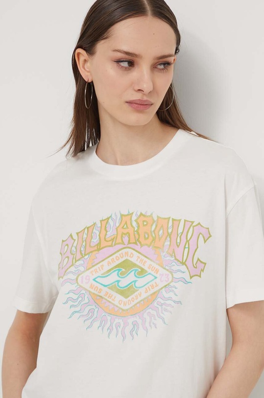 Billabong t-shirt bawełniany biały EBJZT00248