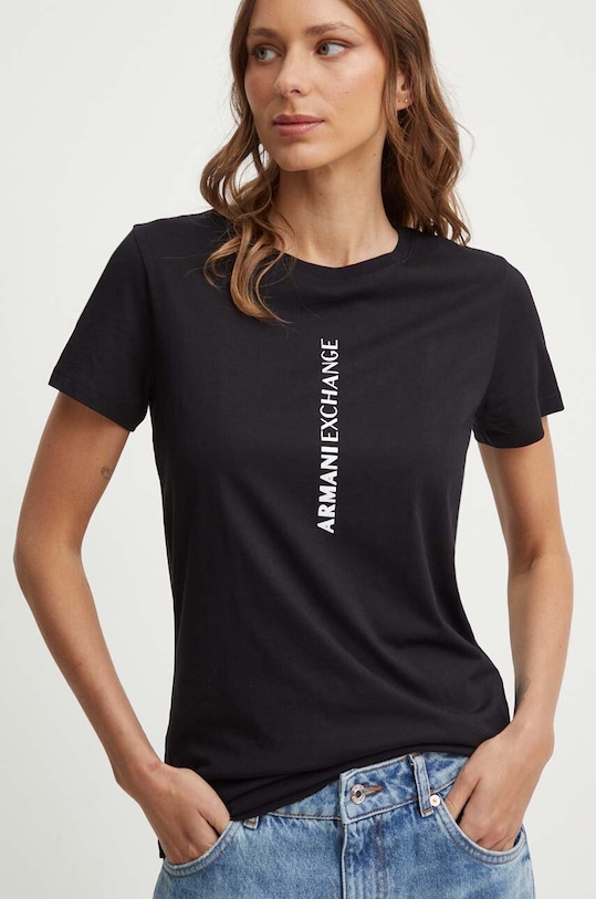 Armani Exchange t-shirt bawełniany 3DYT02.YJ16Z czarny SS24