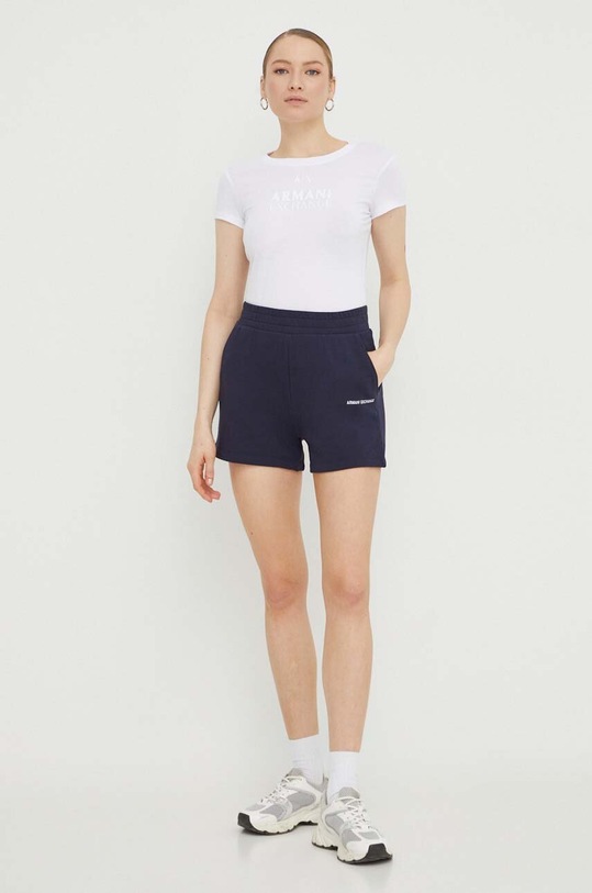 Bavlnené tričko Armani Exchange 3DYT11.YJG3Z biela SS24