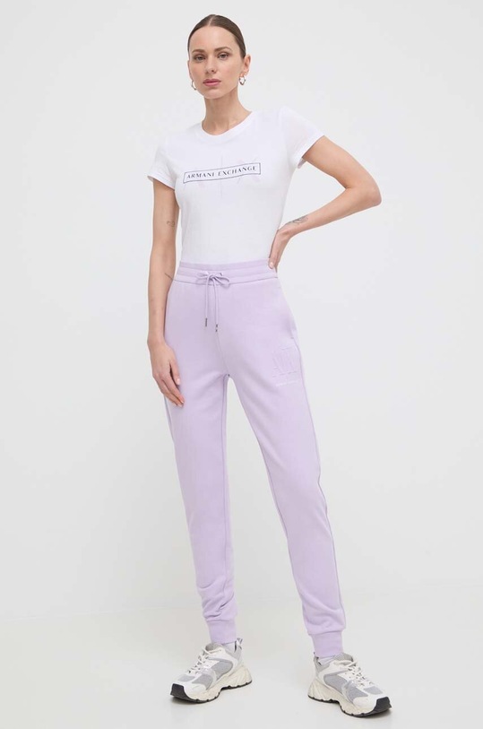 Bavlnené tričko Armani Exchange 3DYT46.YJ3RZ biela SS24