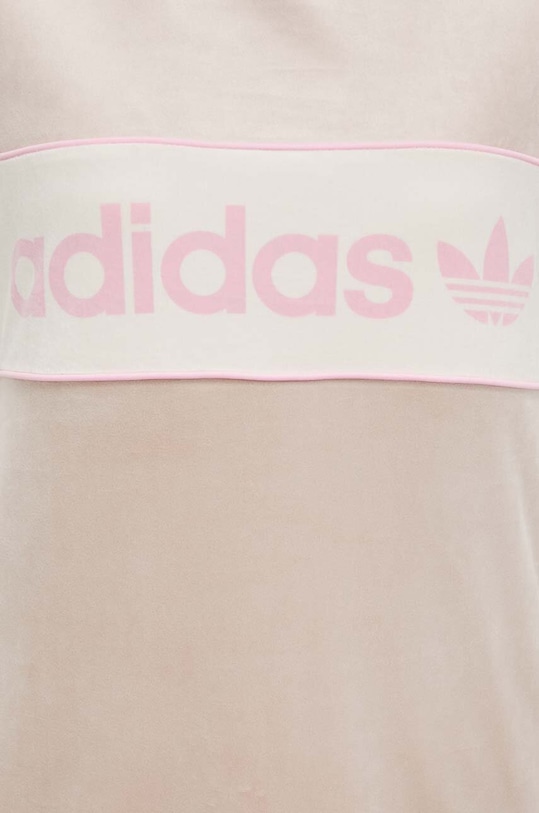 Велюрова футболка adidas Originals IR5276 бежевий