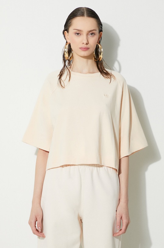 adidas Originals t-shirt round neck beige IS2751