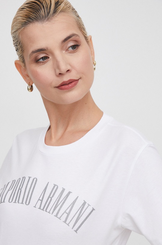 Emporio Armani tricou din bumbac alb 3D2T7S.2JIDZ