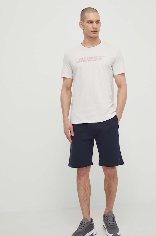 Bavlnené tričko Guess EGBERT Z4GI11.I3Z14 béžová SS24