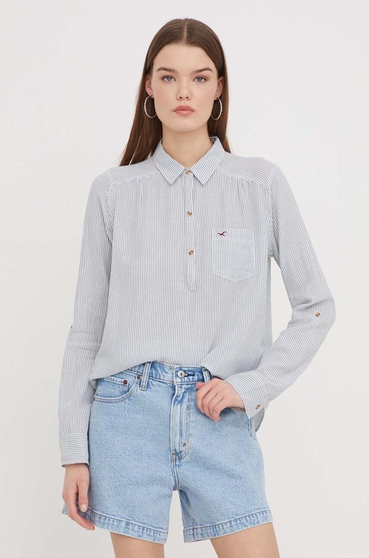 Hollister Co. bluzka bawełniana wzorzyste zielony KI340.3226.304