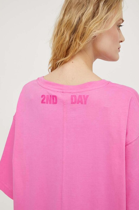 2NDDAY t-shirt bawełniany 2ND Lua TT - Daily Jersey 2242245302 różowy