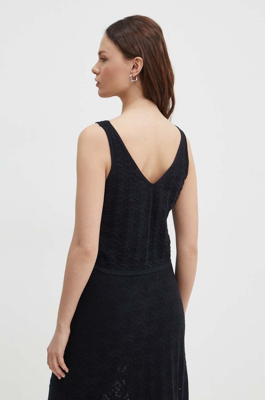 Îmbrăcăminte United Colors of Benetton top din bumbac 10985H004 negru