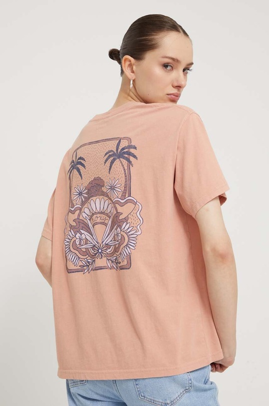 Хлопковая футболка Roxy оранжевый ERJZT05685