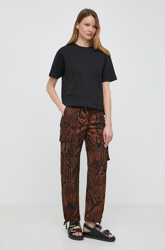 Weekend Max Mara tricou din bumbac 2415941042600 negru SS24