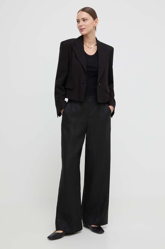 Weekend Max Mara top bawełniany 2415941082600 czarny SS24