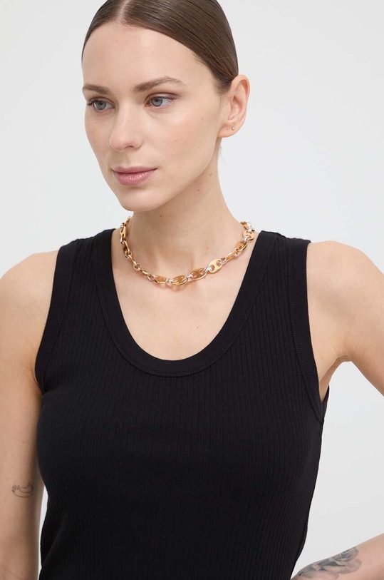 Weekend Max Mara top bawełniany czarny 2415941082600